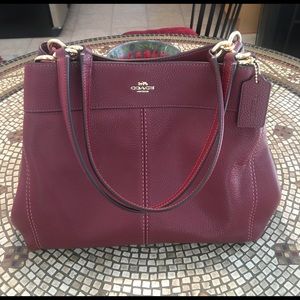 Coach wine/burgundy Lexy Large Shoulder Bag